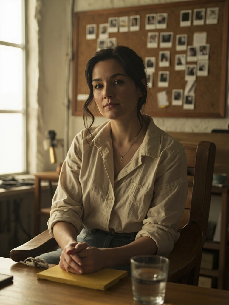 Céline Song photographed during the interview in her editing loft